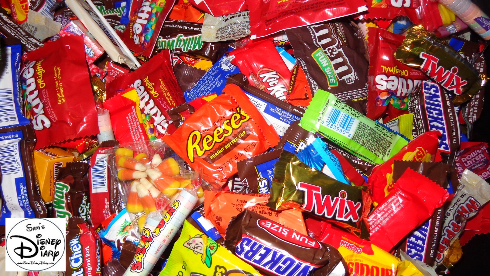 Candy at a distribution station during Mickey's Not So Scary