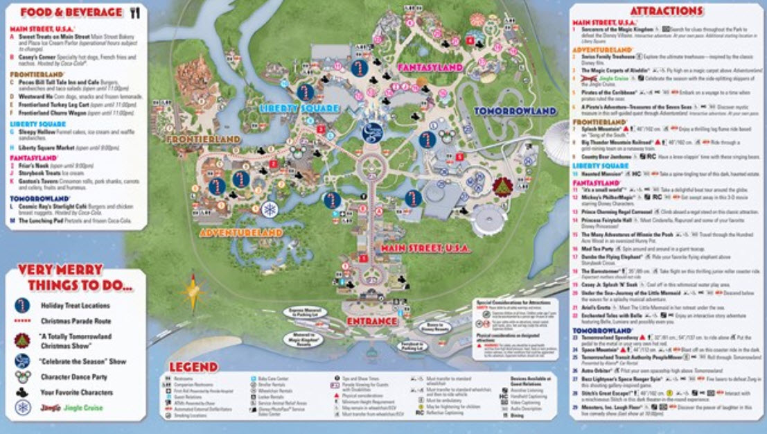 Mickey's Very Merry Christmas Party Map 2013