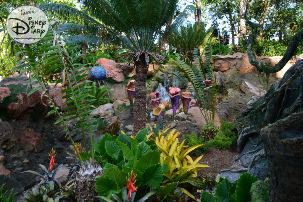 Even more interesting plant and animal life along the queue for The Na'vi River Journey