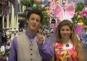 Walt Disney World 1997 Happy Easter Parade was hosted by Ben Savage and Danielle Fishel from “Boy Meets World”