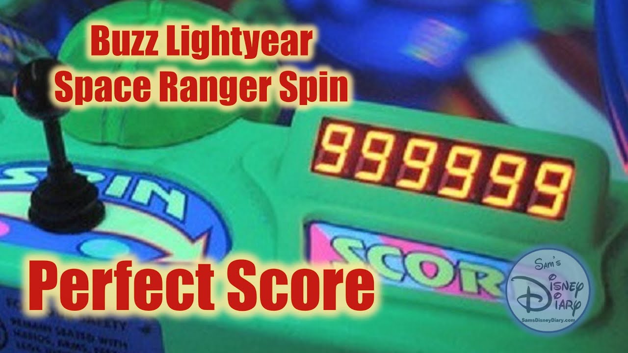 Buzz Light Year Space Ranger Spin | Perfect Score | Walt Disney World | Magic Kingdom | 999999