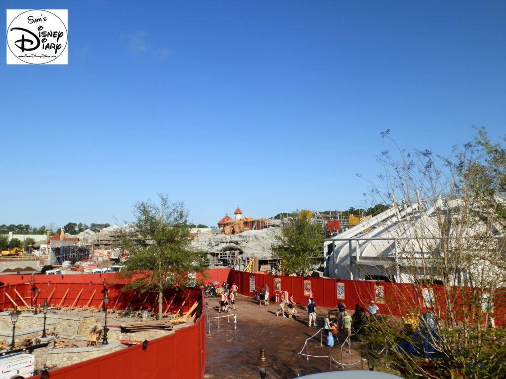 SamsDisneyDiary Episode #10 - New Fantasyland Phase #1- The View from to lift hill of the recently opened Barn Stormer