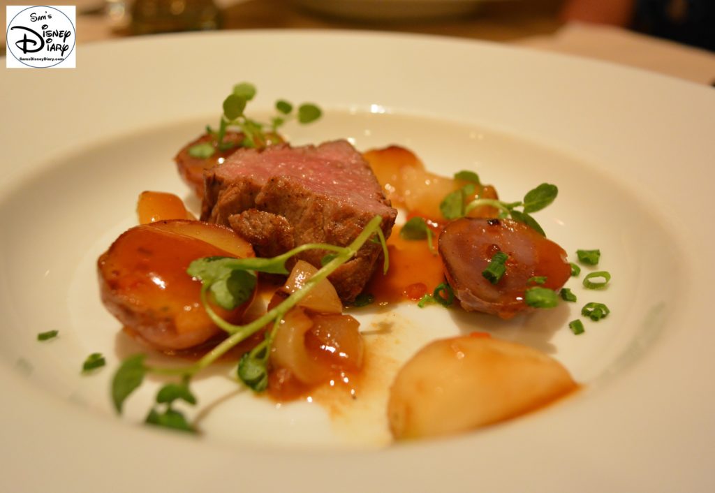 Victoria and Albert’s: Queen Victoria Room: Course #6 Colorado Bison with Caraway Seed Vinaigrette