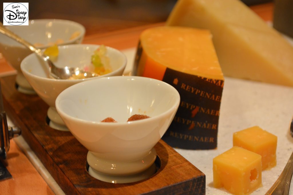 Victoria and Albert’s: Queen Victoria Room: The Selection of Cheeses includes a variety of sides to complement each selection