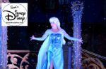 Sams Disney Diary #65 - Elsa in the process of freezing the castle - notice the "snow" added during the 2015 hub re construction - now it snows in the hub and main street.