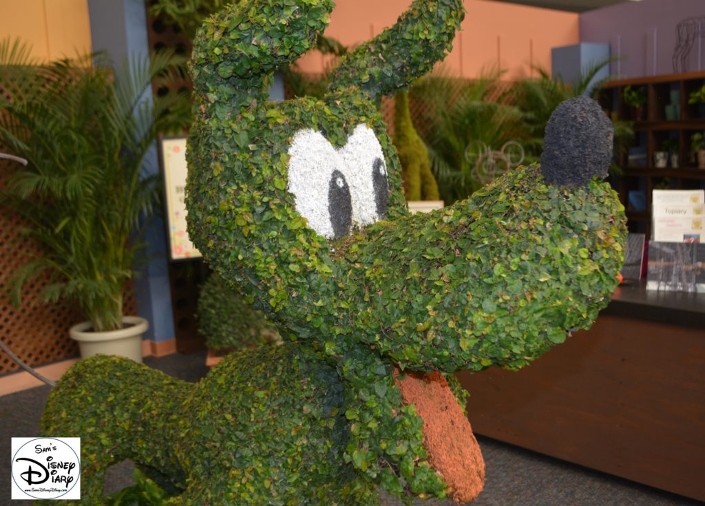 Epcot Flower and Garden Festival - Pluto Topiary in the Festival Center