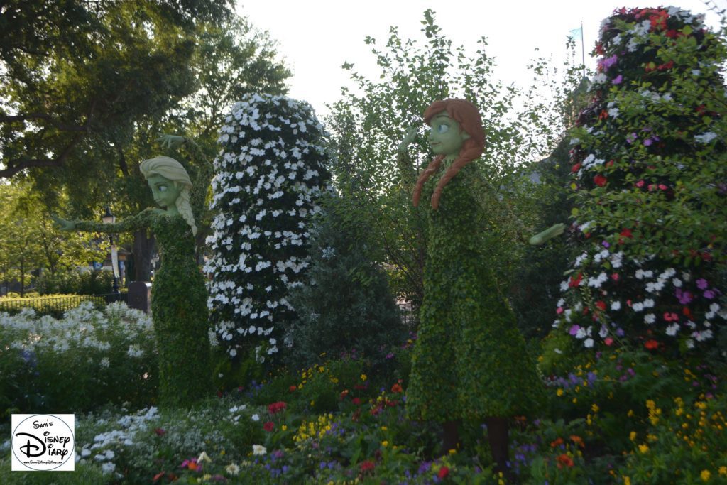 Epcot Flower and Garden Festival - Anna and Elsa Topiaries