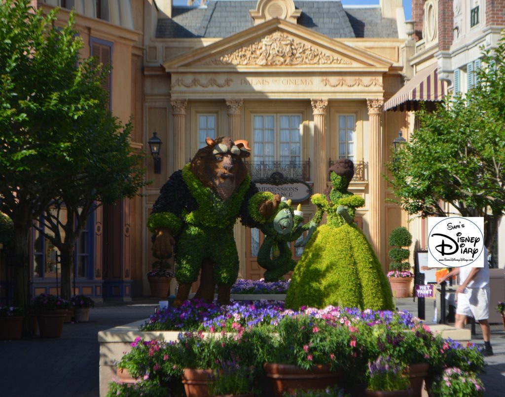 Epcot Flower and Garden Festival - Beauty and the Beast Topiaries in France