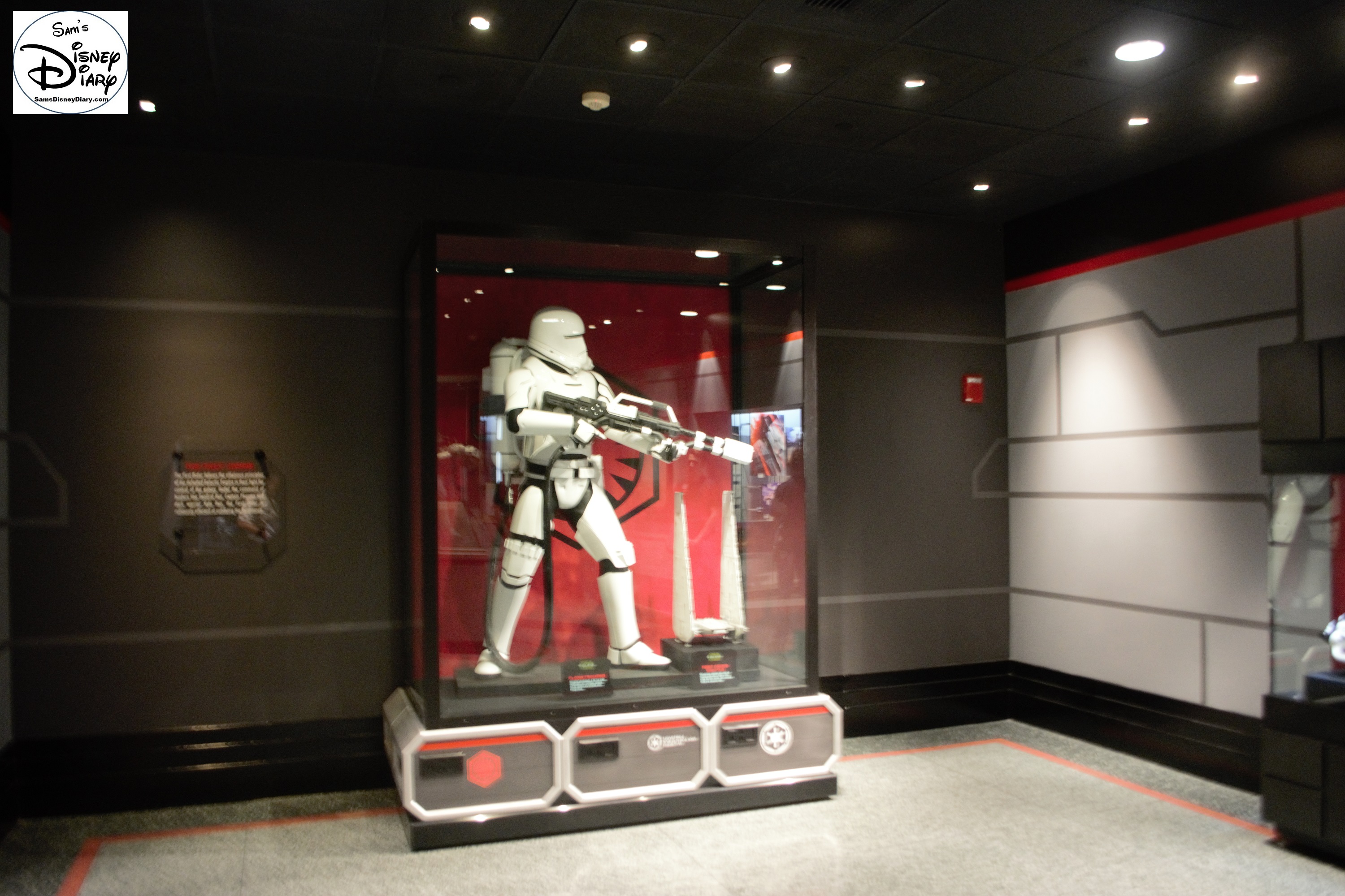 Lots of cool props on display in Star Wars Launch Bay