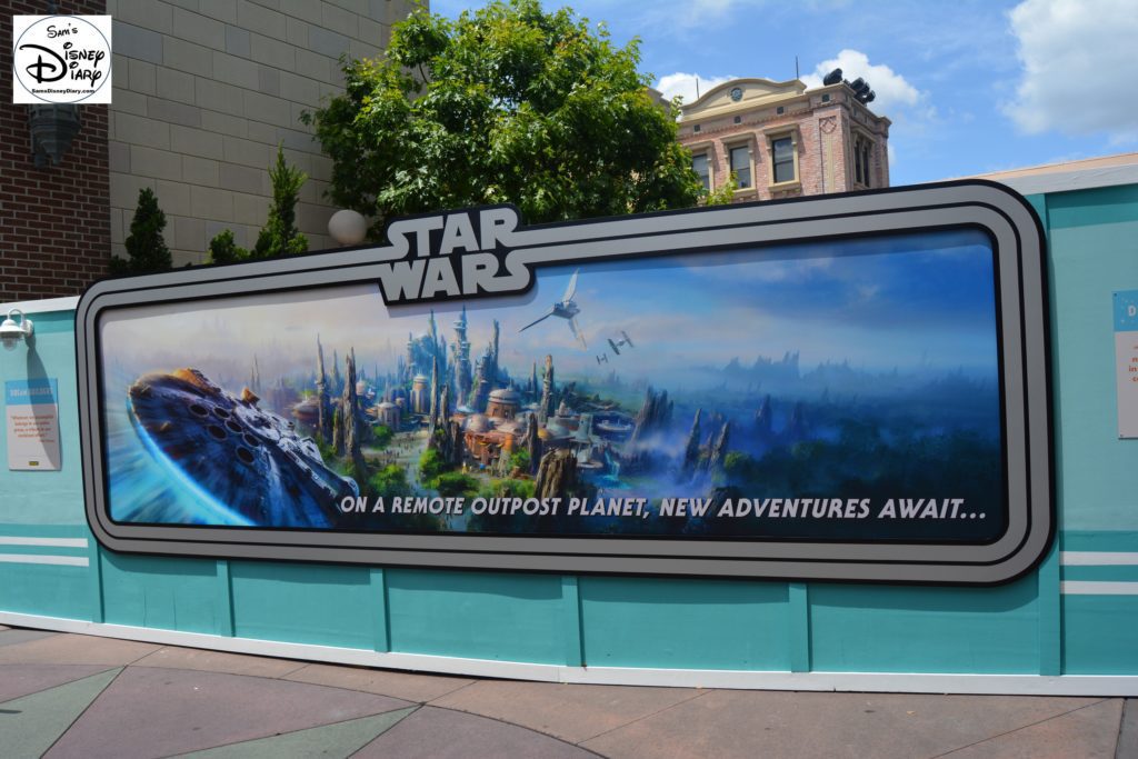 Star Wars Weekends 2016 - Concept Art for Star Wars on the wall in front of Streets of America