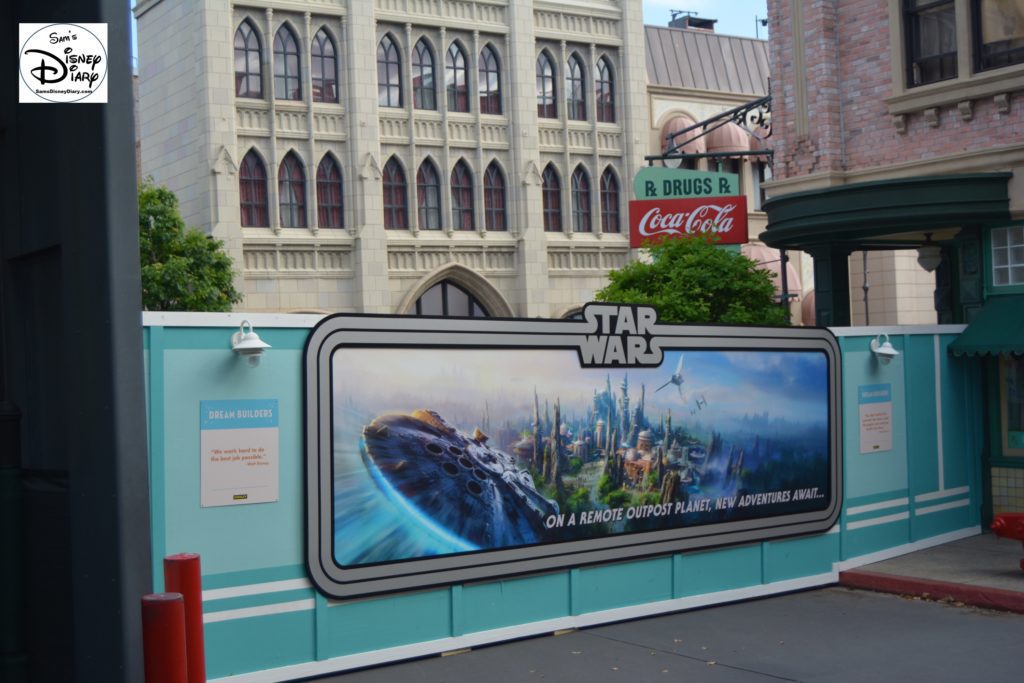 Star Wars Weekends 2016 - Concept Art for Star Wars on the wall in front of Streets of America