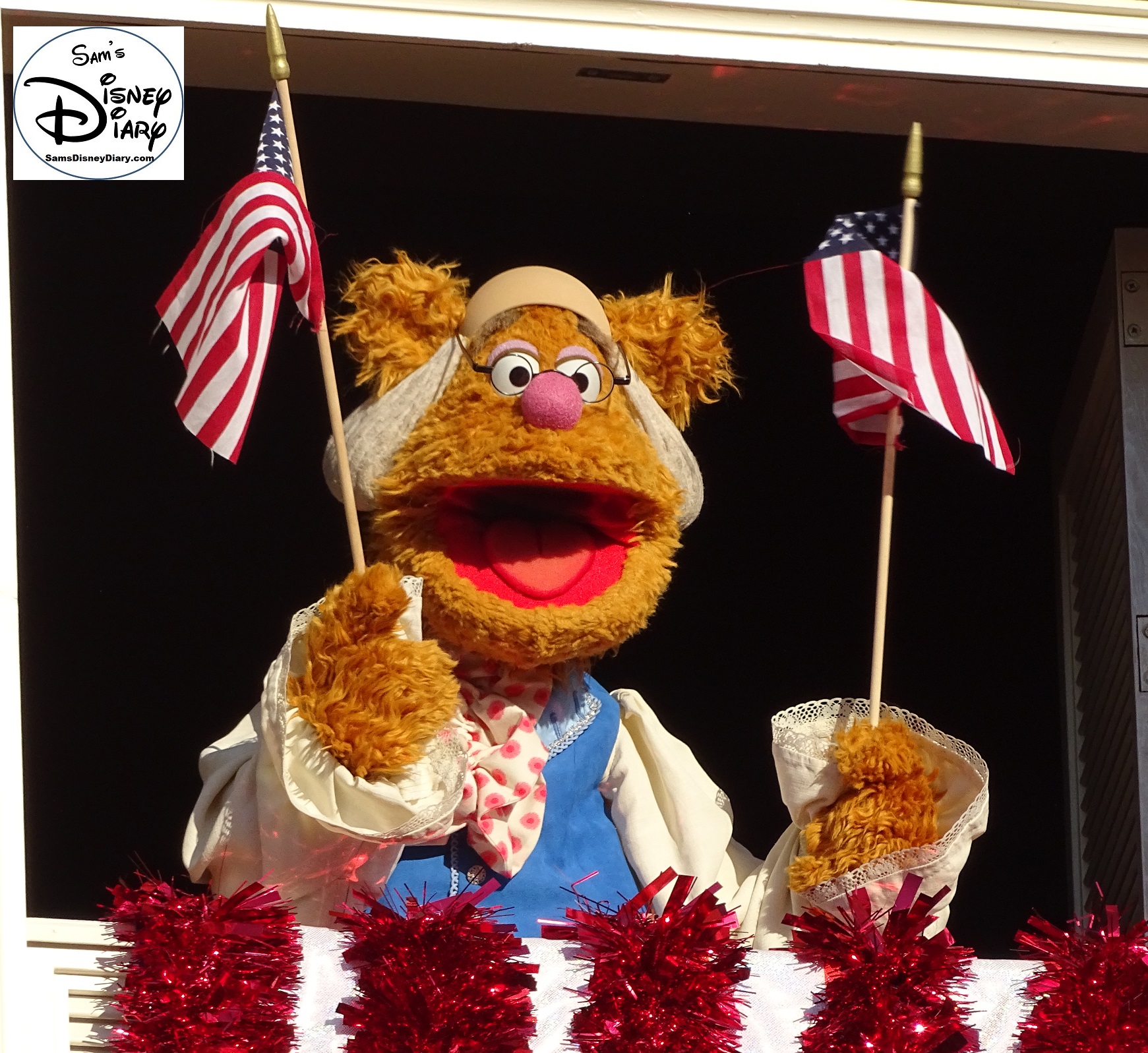 SamsDisneyDiary Episode #75 - The Muppets present Great Moments in American History. Fozzie Bear performs during Great Moments in American History