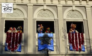 SamsDisneyDiary Episode #75 - The Muppets present Great Moments in American History. The Muppet gang above the Heritage House in Liberty Square