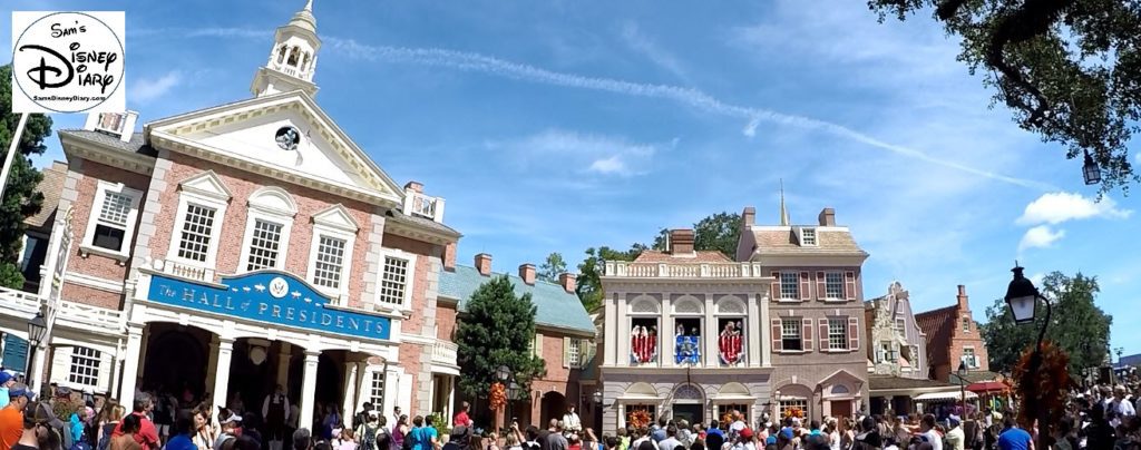 The Muppets present Great Moments in American History. The Show takes place in liberty square, best viewing is between the Ol Christmas shop and the liberty tree