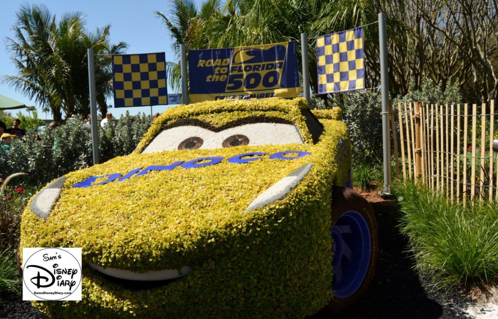 The 2017 Epcot International Flower and Garden Festival - Road to the Florida 500 Featured Cruz From Cars 3