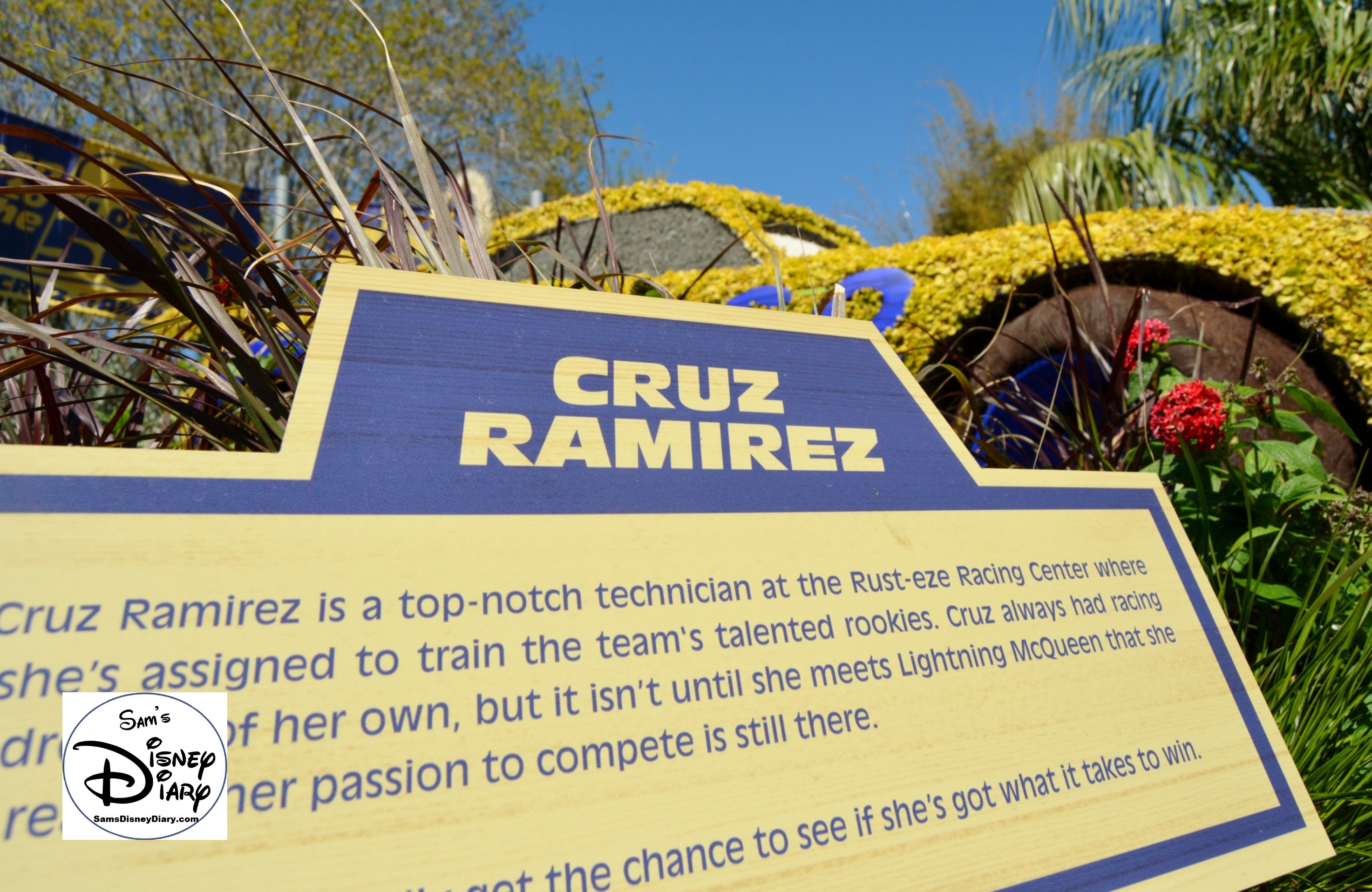 The 2017 Epcot International Flower and Garden Festival - Road to the Florida 500 Featured Cruz From Cars 3
