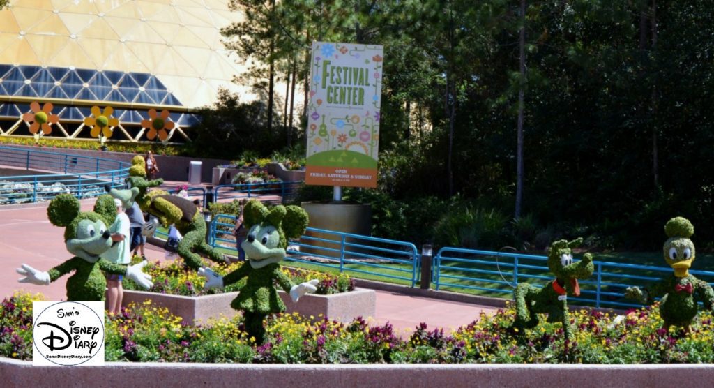 The 2017 Epcot International Flower and Garden Festival - The Festival Center - Open Friday, Saturday and Sunday 10-5.