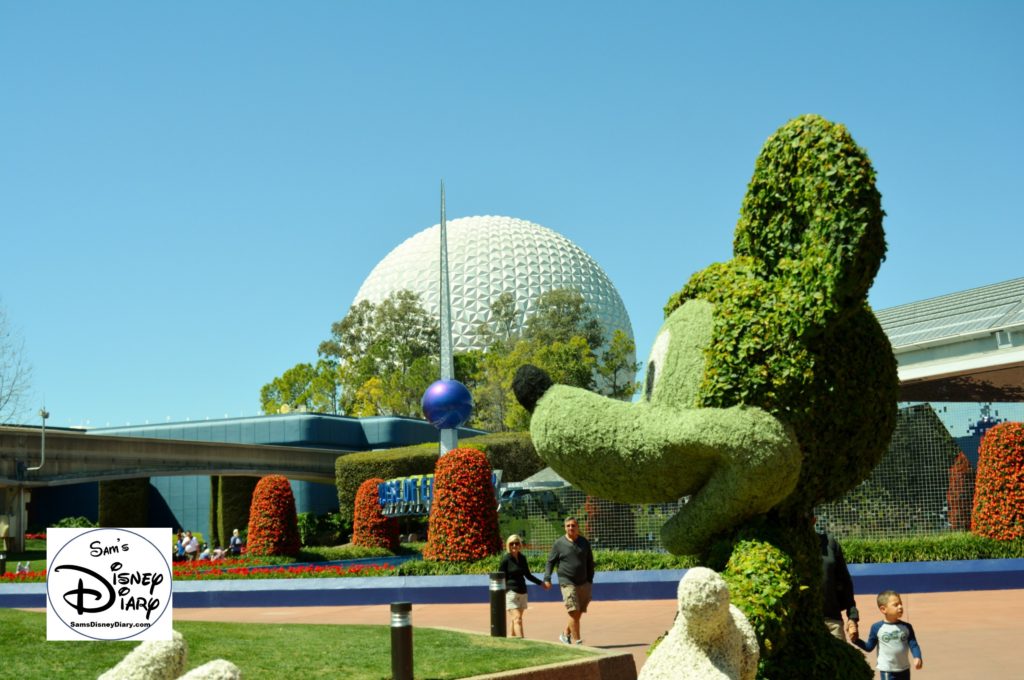 The 2017 Epcot International Flower and Garden Festival - Mickey in front of the festival center
