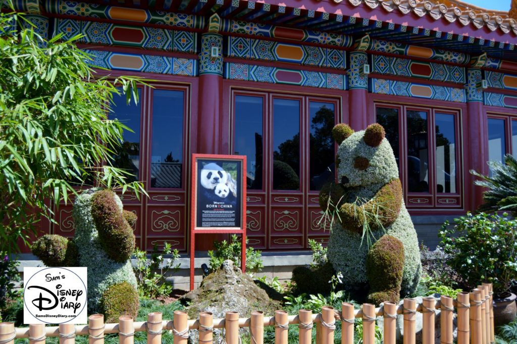 The 2017 Epcot International Flower and Garden Festival - China Pandas celebrating Born in China, the latest Disney Nature release