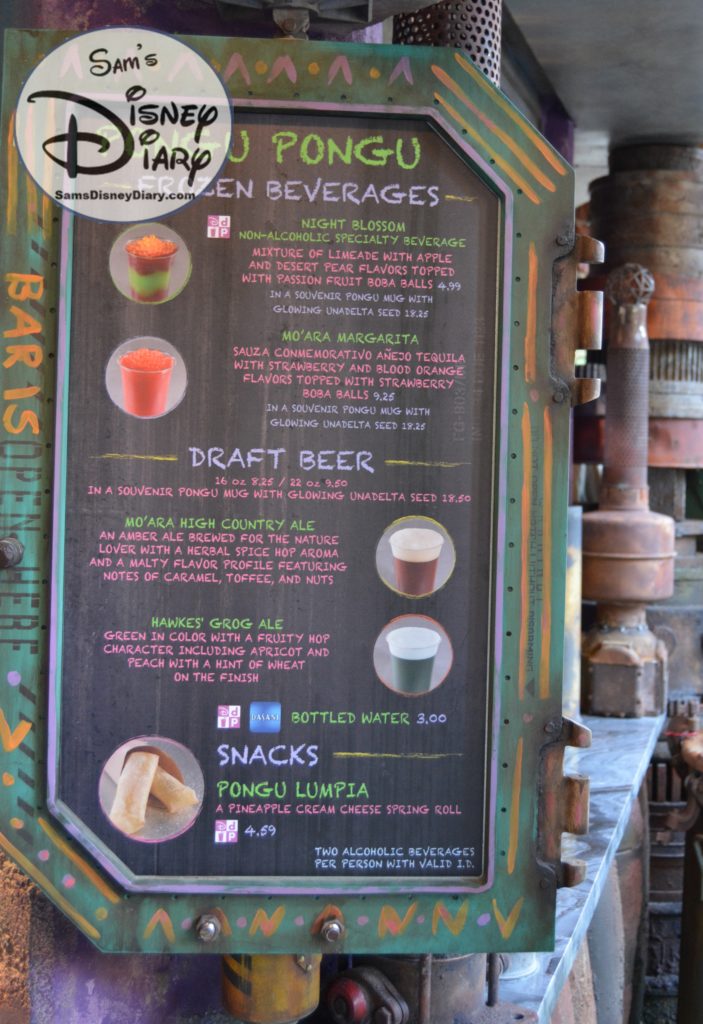 Pongu Pongu, quick service, features Frozen Pandoran beverages and Pongu Lumpia.