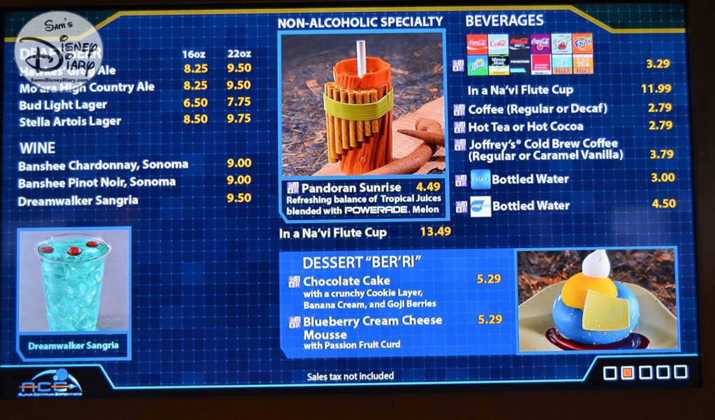 A quick look at the The Satu'li Canteen menu