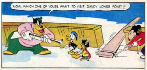Donald Duck search's for Pirate Gold in an original Comic Book