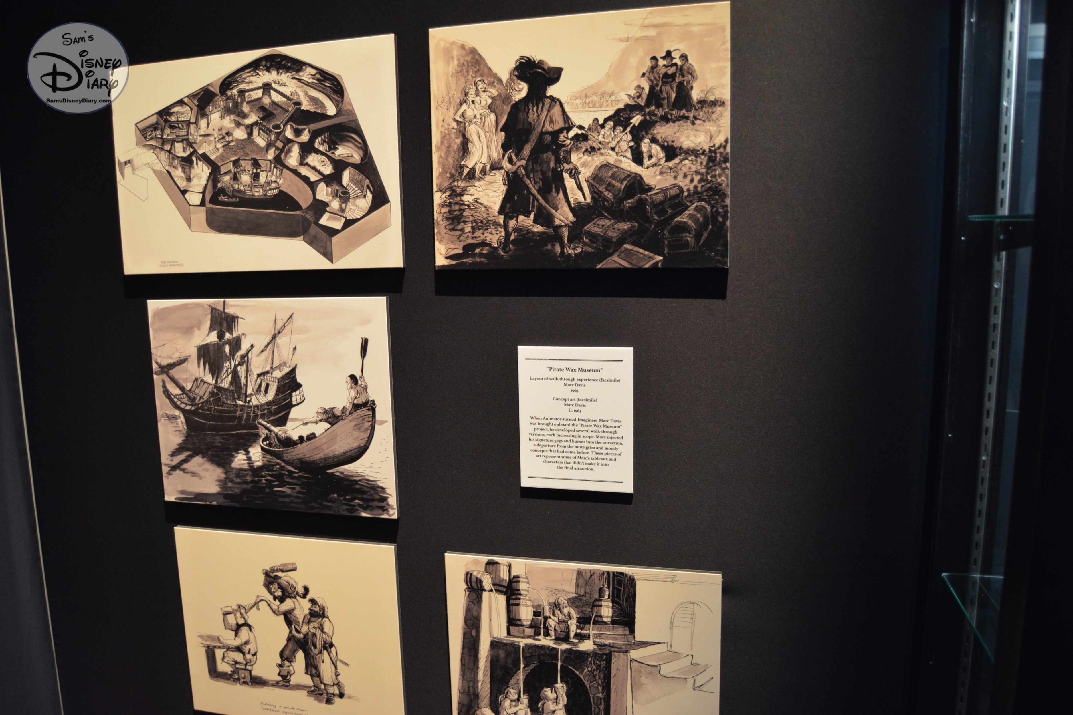 Layout of Pirates Wax Walk through experience by Marc Davis - 1963