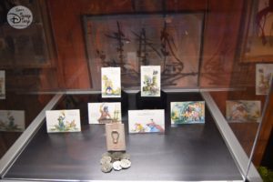 A series of sketches and medallions from Disneyland part of the D23 Expo Pirates Archive