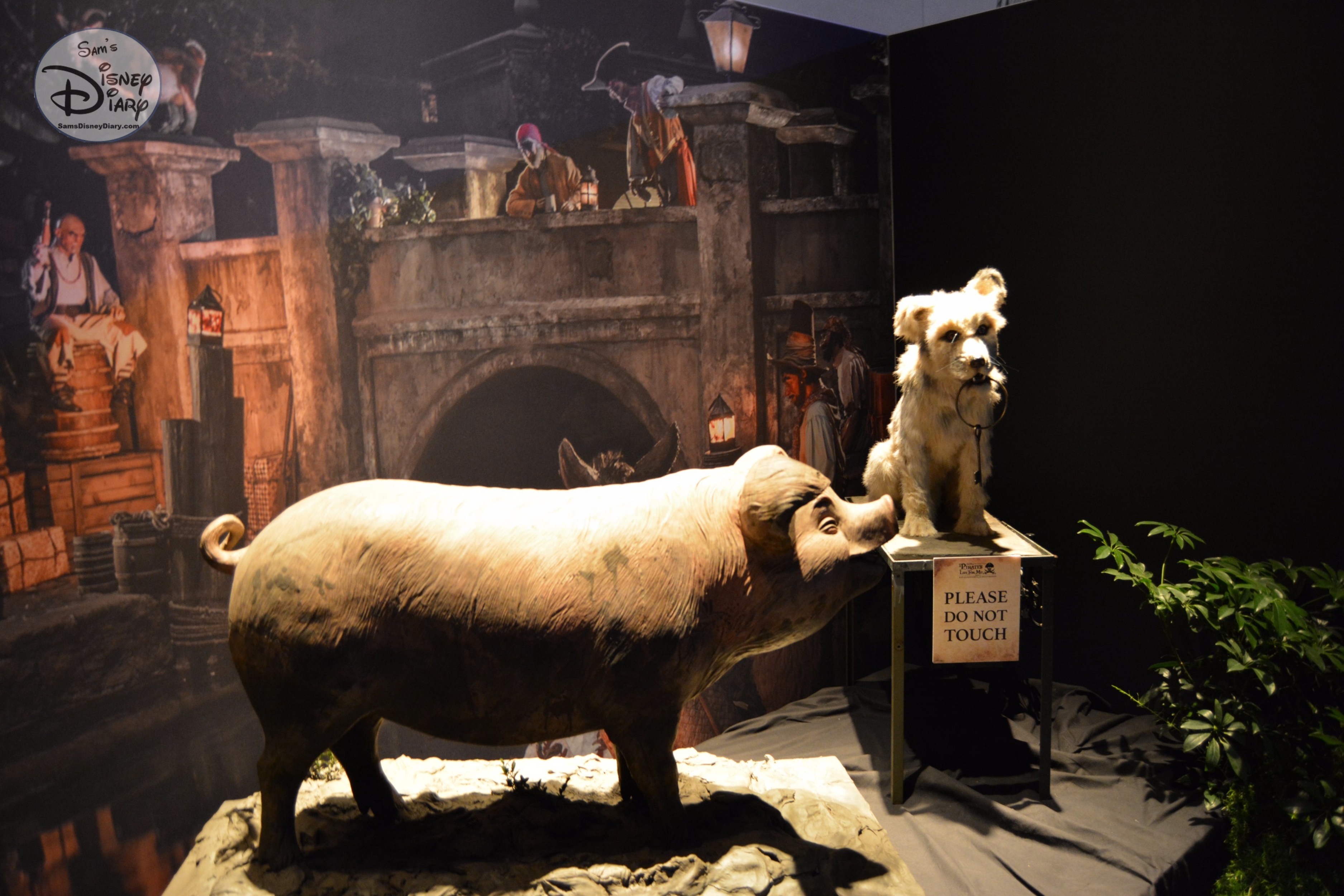 A Pig and a Dog, key elements of Pirates of the Caribbean, the Dog part of the D23 Expo Pirates Archive
