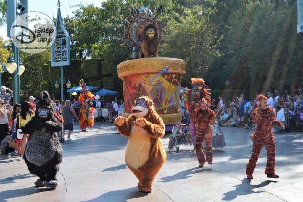 Simba's Beastly Beats is the next parade unity in the Mickey Soundsational parade
