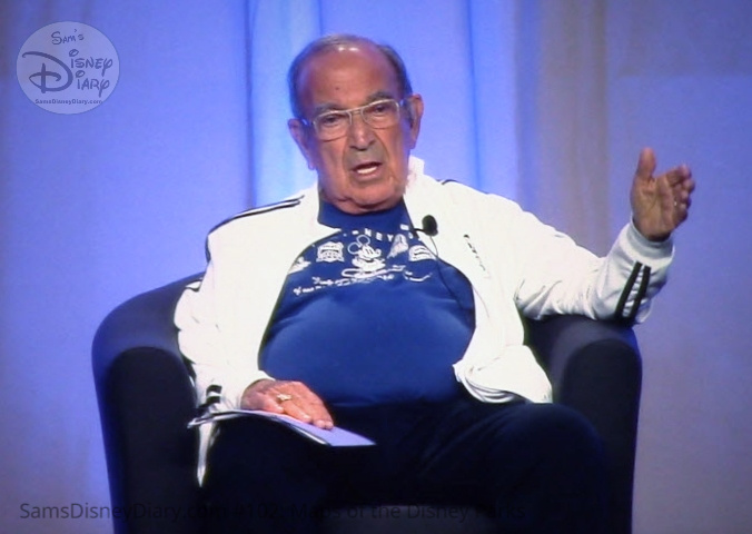 Marty Sklar paticipating in the panel discuession - From D23 Expo 2017 Maps of the Disney Parks and the book