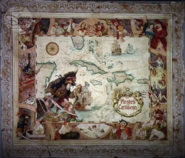 Disneyland Paras Park, Pirates of the Caribbean Prop Map - From D23 Expo 2017 Maps of the Disney Parks and the book