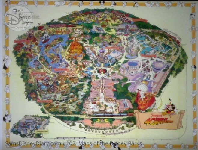 Disneyland 40th Anniversary Fun Map - From D23 Expo 2017 Maps of the Disney Parks and the book