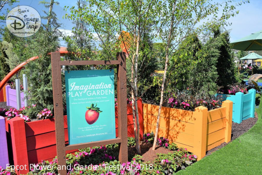 Epcot Flower and Garden Festival 2018 - the Imagination Play Garden allows children of all ages to spark their senses of imagination