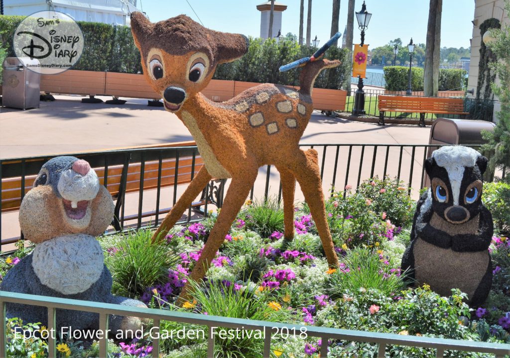 Sams Disney Diary Epcot Flower and Garden Festival 2018 - Bambi and Friends