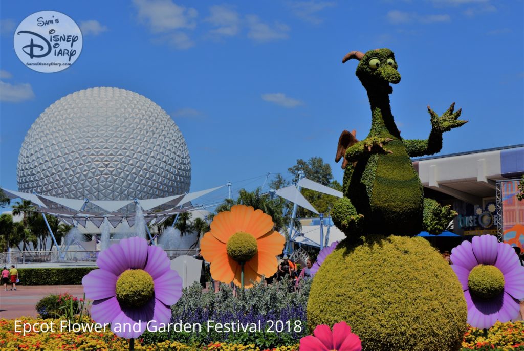 Sams Disney Diary Epcot Flower and Garden Festival 2018 - Topiaries - Figment