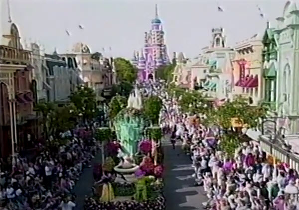 From the 1997 Walt Disney World Happy Easter Parade. Castle Cake at the end of Main street.
