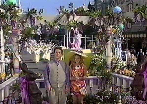 Walt Disney World 1997 Happy Easter Parade was hosted by Ben Savage and Danielle Fishel from “Boy Meets World”