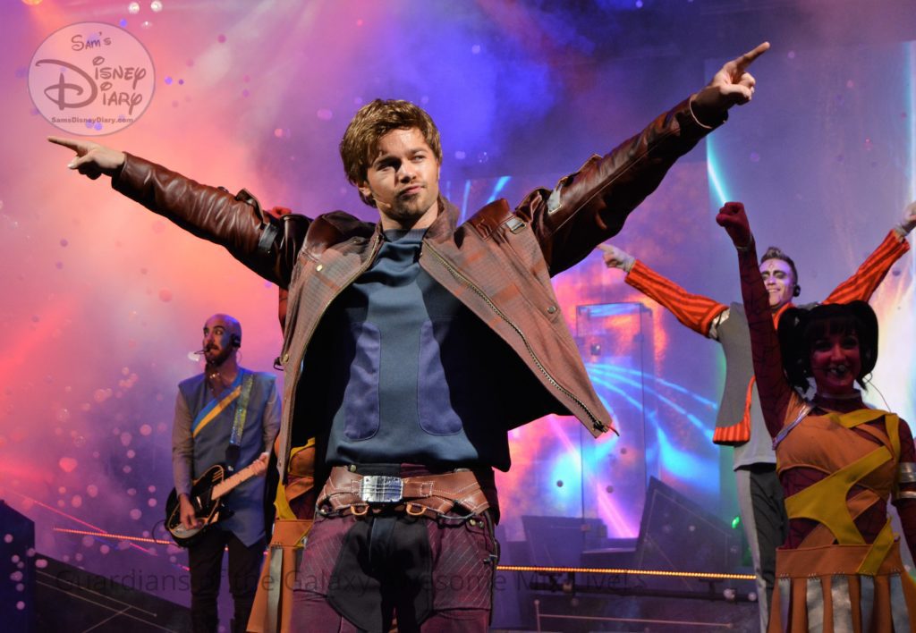 Peter Quill aka Star-Lord helps take guests on a musical journey during the Guardians of the Galaxy - Awesome Mix Live at Epcot. Summer 2018