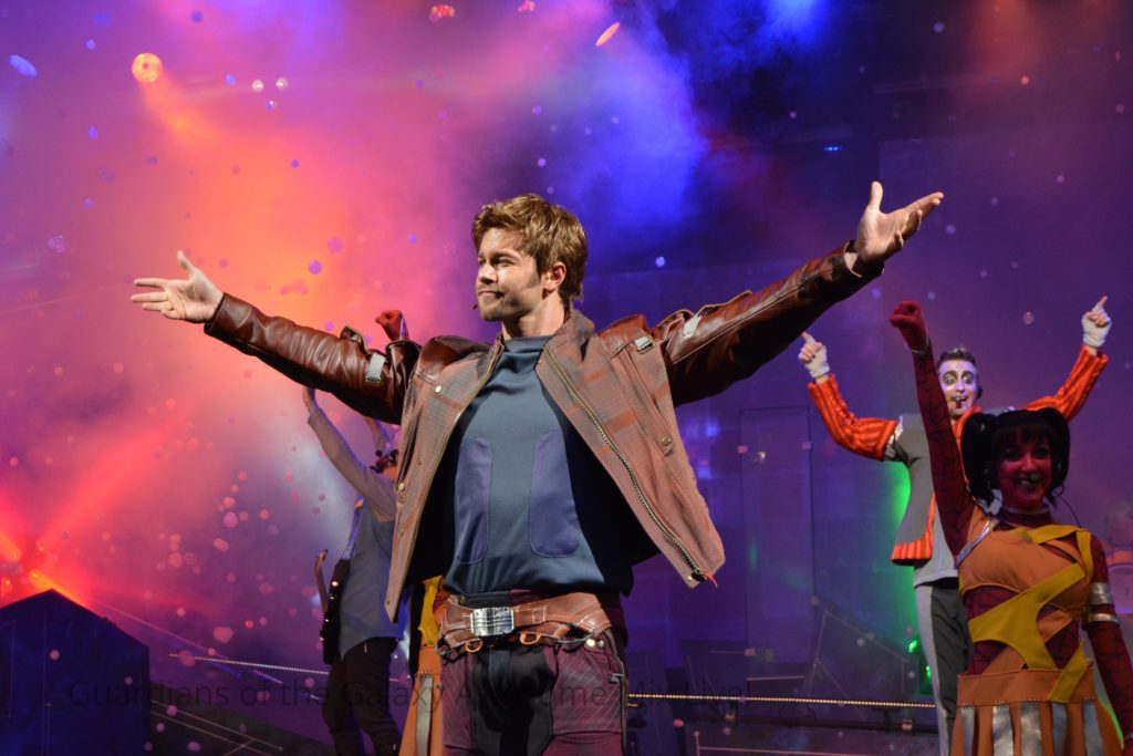 Peter Quill aka Star-Lord helps take guests on a musical journey during the Guardians of the Galaxy - Awesome Mix Live at Epcot. Summer 2018