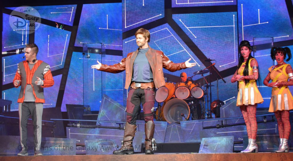 Peter Quill aka Star-Lord helps take guests on a musical journey during the Guardians of the Galaxy - Awesome Mix Live at Epcot. Summer 2018