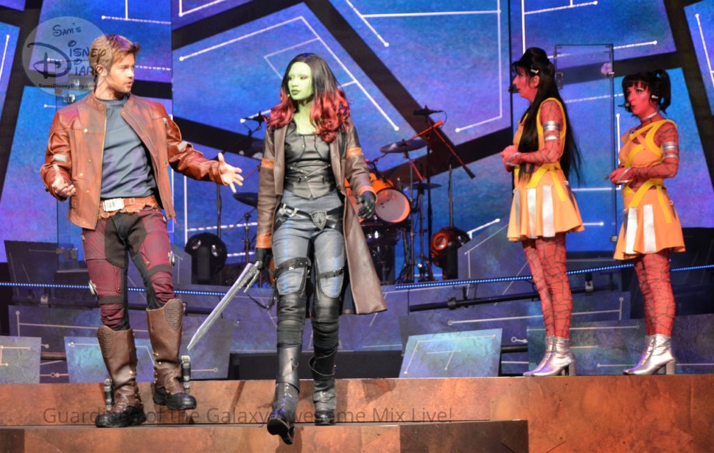 Peter Quill aka Star-Lord helps take guests on a musical journey during the Guardians of the Galaxy - Awesome Mix Live at Epcot. Summer 2018