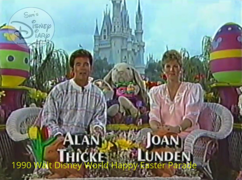 1990 Walt Disney World Happy Easter Parade - Co Hosts Alan Thicke and Joan Lunden