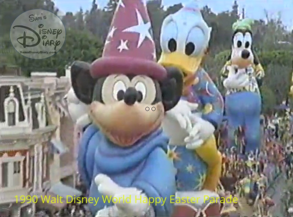 1990 Walt Disney World Happy Easter Parade - Disneyland is celebrating it's 35th anniversary The "Party Gras” parade