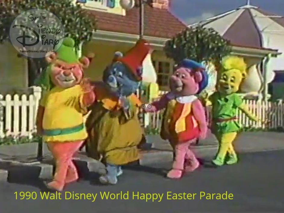 1990 Walt Disney World Happy Easter Parade - Mickey’s Star Land is now open at the Magic Kingdom, featuring the new show Mickey’s TV World. with the Gummy Bears