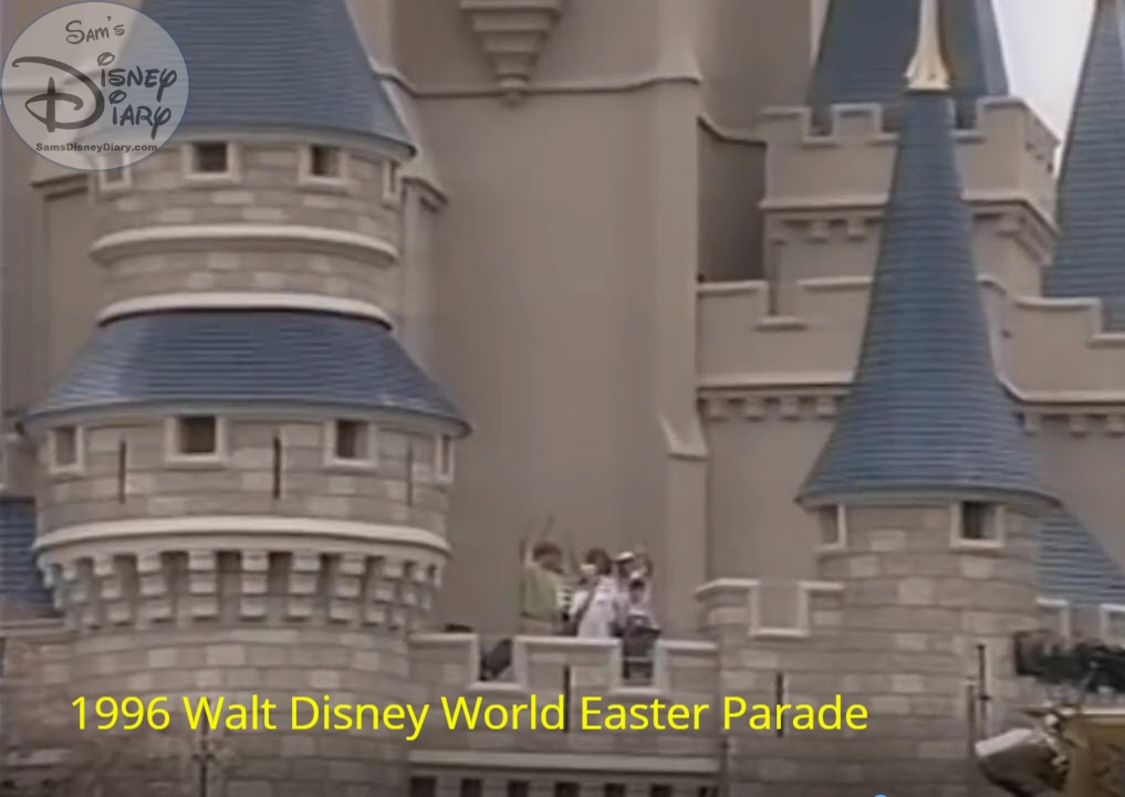 1996 Walt Disney World Easter Parade JD Roth and a lucky family on the castle