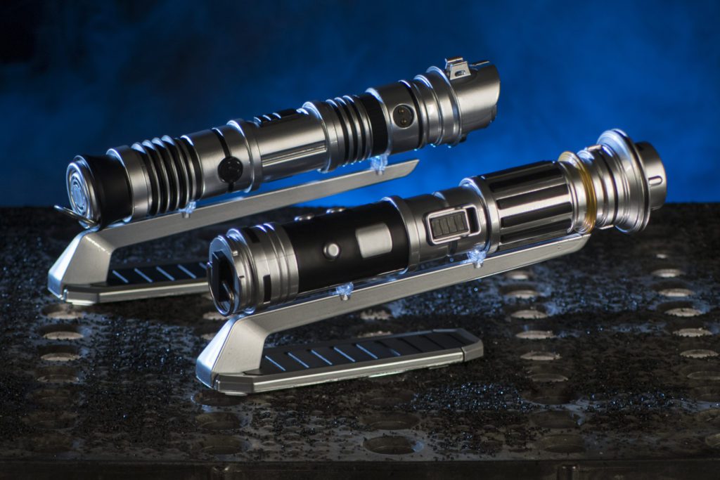 At Savi's Workshop - Handbuilt Lightsabers in Star Wars: Galaxy’s Edge at Disneyland Park in Anaheim, California and at Disney's Hollywood Studios in Lake Buena Vista, Florida, guests will be able to build their own lightsaber, guided by ancient wisdom but crafted by the choices they make on their own adventure. Each build will begin with a personal connection to a kyber crystal used to ignite the custom lightsaber. (David Roark/Disney Parks)