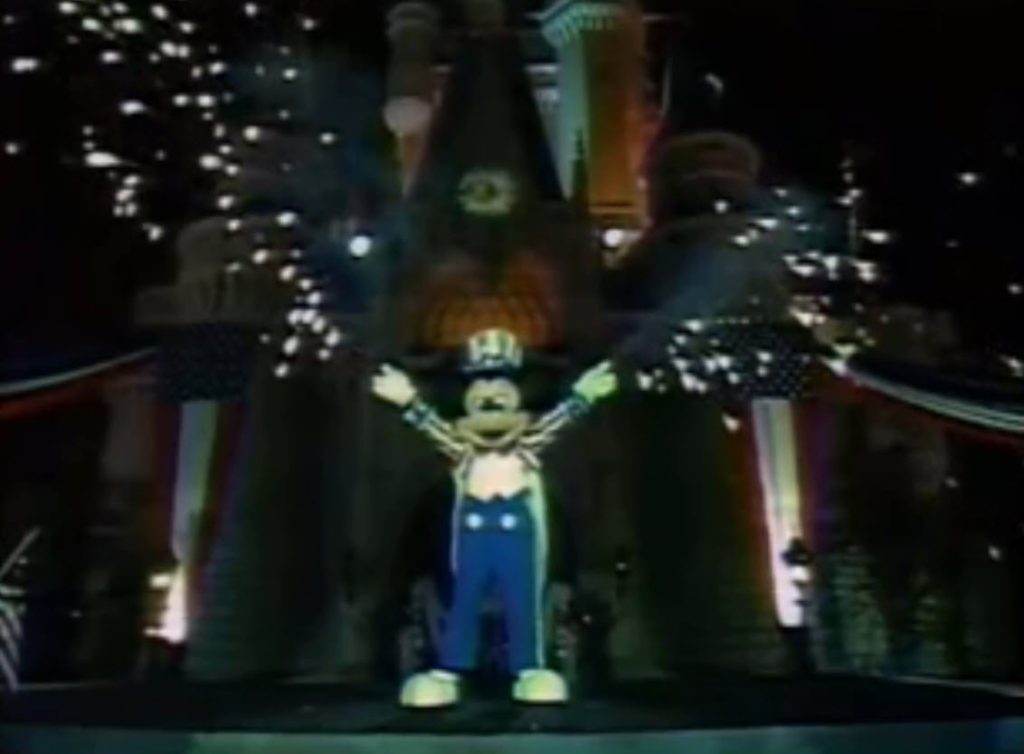 1989 Walt Disney World 4th of July Spectacular Mickey Mouse at Cinderella Castle