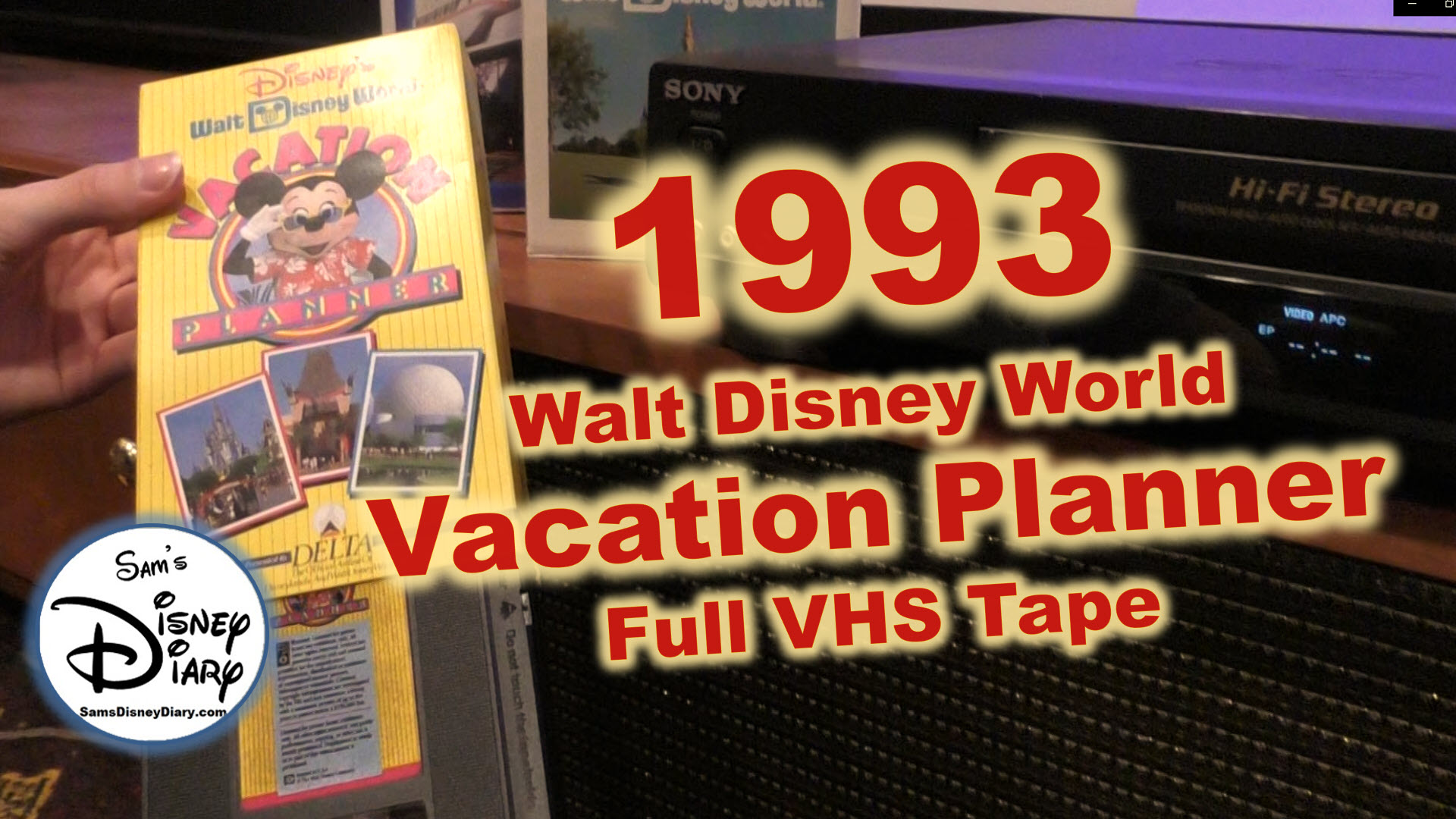 Sams Disney Diary Walt Disney World Vacation Planning in 1993