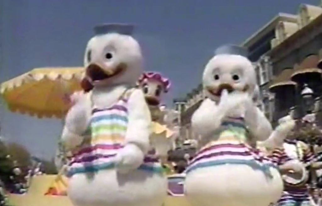 1986 Walt Disney World Easter Day Parade - Donald and his nephews.